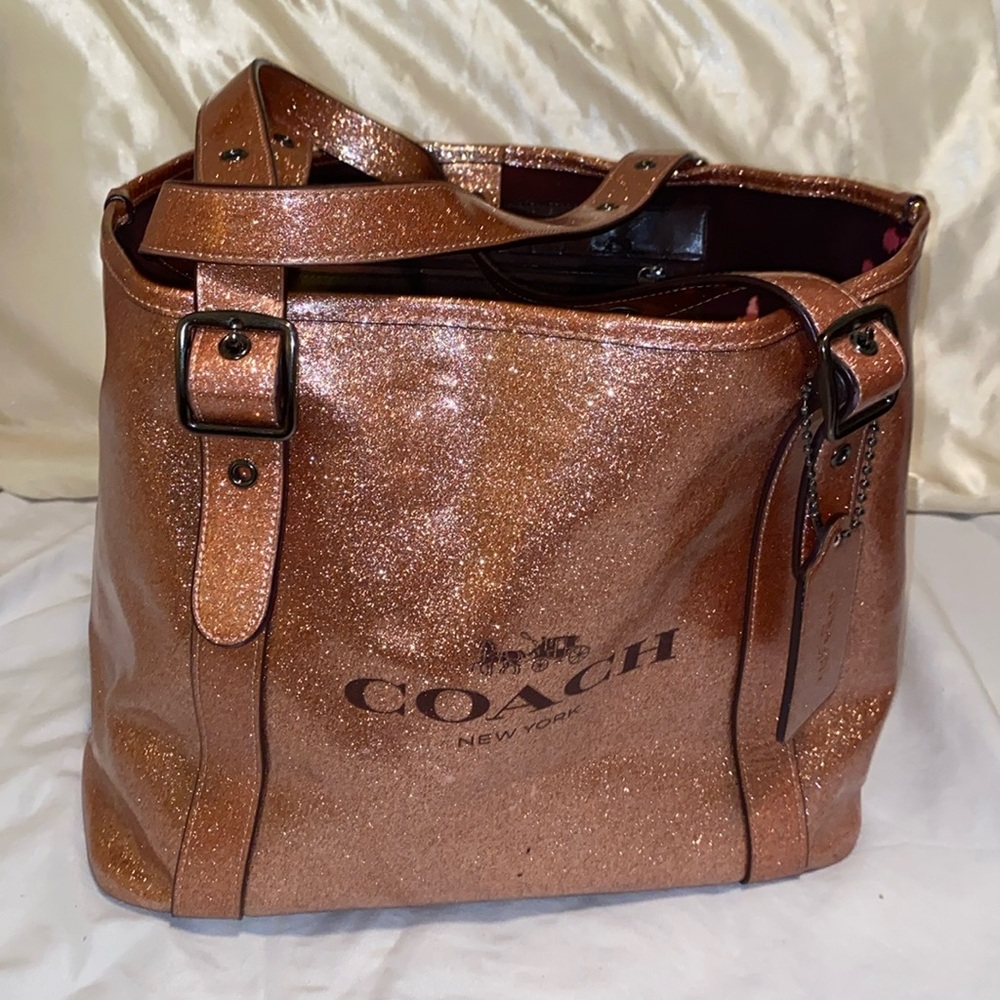 Coach Small Ferry Tote with Glitter